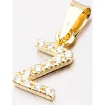 Přívěsek písmeno Z - zlato 585 se zirkony 13-152-Z