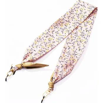 Brýlová obroučka Hedvábný šátek na brýle - Květinový, růžový