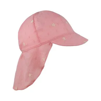 Kojenecký body Dětská kšiltovka s krytím krku Madeira kytička; Barva: růžová; Velikost: S