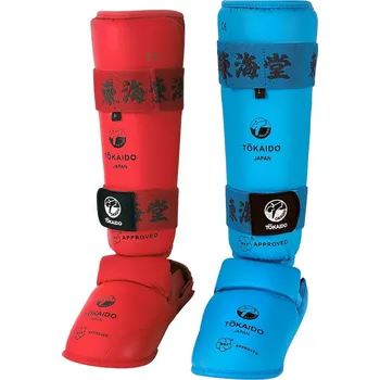 Chránič těla na box a bojový sporty CHRÁNIČ HOLEŇ A BOTIČKA TOKAIDO WKF KANJI Barva: Červená, Velikost: L