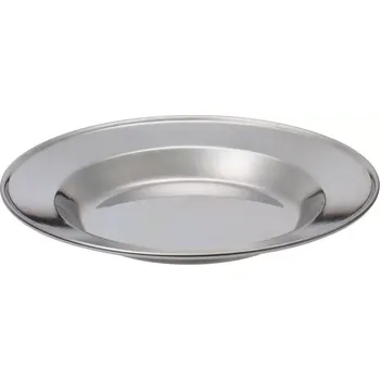 Talíř Talíř stainless steel 22cm (Universální talíř v nerezovém provedení o průměru 22 cm, vhodný pro hlavní jídlo i polévku.)
