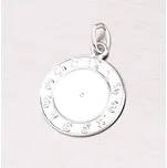 Přívěsek bílé zlato 585 křtící hodiny 13-112
