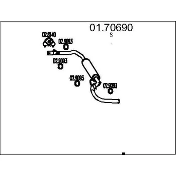 Výfukový systém Výfuková trubka MTS 01.70690