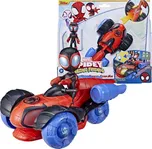 Hasbro Spidey a jeho úžasní přátelé Vozidlo se světlem a zvukem Glow Tech Techno-Racer + Figurka Miles Morales F4531