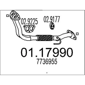 Výfuková trubka Výfuková trubka MTS 01.17990