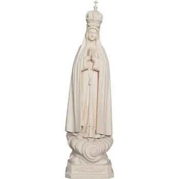 Vánoční dekorace Ornatis Panna Marie z Fatimy s korunkou Provedení: Přírodní bez malování, Výška sochy včetně podstavce: 14 cm