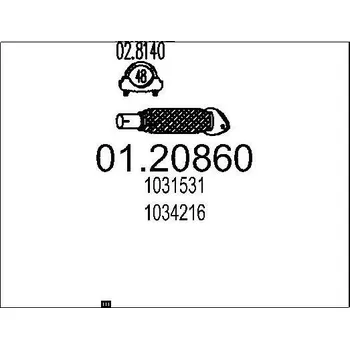 Výfuková trubka Výfuková trubka MTS 01.20860