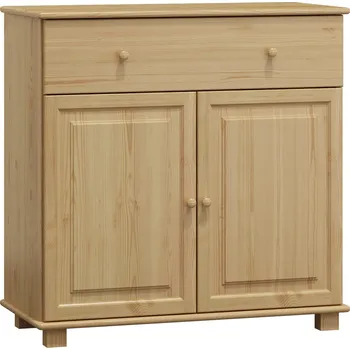 Komoda Max-i Komoda ze dřeva SOLHEIM NORE Zvolte barvu:: bezbarvý lak, Hloubka: 42 cm, Šířka: 80 cm