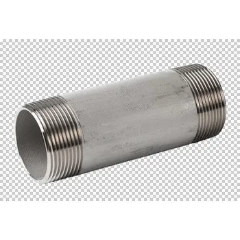 Vodovodní potrubí Trubkový dvojnipl, 1.4404, ISO 7-1R, BSP, 1/2"x60mm