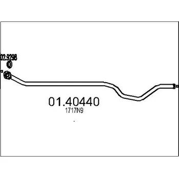 Auto-moto Výfuková trubka MTS 01.40440