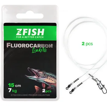 ZFISH Lanko Fluorocarbon Leader - 2ks - Délka 15cm/7Kg