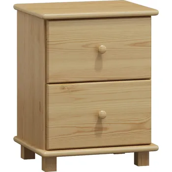 Noční stolek Max-i Noční stolek ze dřeva ELLINGSEN NORE Zvolte barvu:: bezbarvý lak, Hloubka: 42 cm