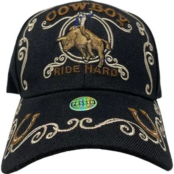 Kšiltovka USA Kšiltovka Cowboy Ride Hard Barva: černá