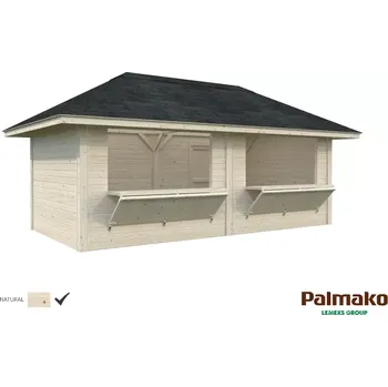 Zahradní domek Zahradní domek Palmako BIANCA 16,6 m2 SET 111 (Rozměr: 588x300 cm, tl.120x120 mm)