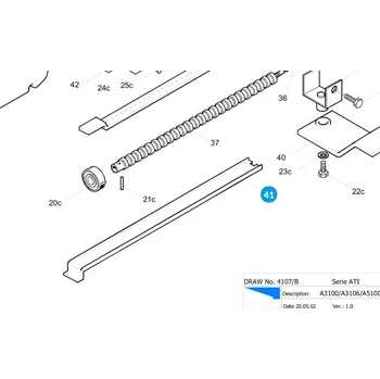 Pohon brány CAME 88001-0221 kryt šroubovice křídlového pohonu Came ATI 5000 | 119RID207