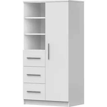 Knihovna IDZ Knihovna OMEGA I 3S1D 05, 80 cm Bílá