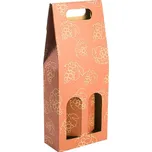 Kartónová krabička 2 láhve, hnědá - 2 vrstvy