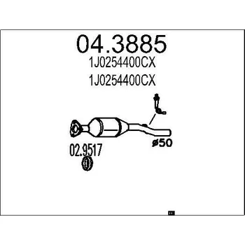 Katalyzátor Katalyzátor MTS 04.3885