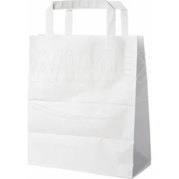 Dárková taška Papírová taška 18+8 x 22 cm bílá [50 ks]