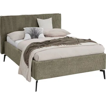 Postel Zelená čalouněná dvoulůžková postel Meise Möbel Riva 140 x 200 cm