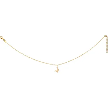 Řetízek Pozlacený stříbrný řetízek na kotník - motýl - AP532-6227
