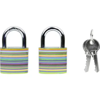 Visací zámek Litinový zámek RV.OVAL.38.JU.MIX zámek s barevným potiskem, klasický, 1 ks