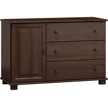 Komoda Max-i Komoda ze dřeva RASMUSSEN NORE Zvolte barvu:: moření ořech, Výška: 100 cm, Hloubka: 42 cm