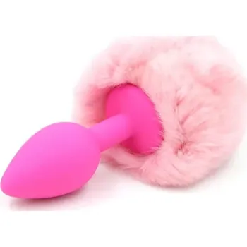 Anální šperk GemButt Anální kolík zajíček ocásek Barva: Růžová