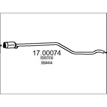 Filtr pevných částic Filtr pevnych castic, vyfukovy system MTS 17.00074
