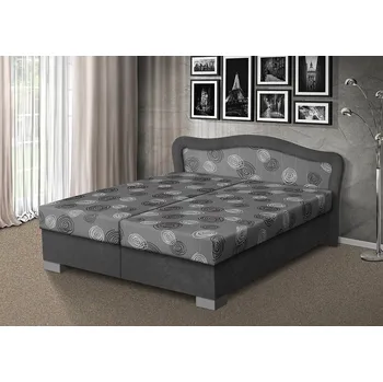 Postel Nabytekmorava Čalouněná postel s úložným prostorem SÁRA 170 typ roštu: POLOHOVACÍ, barva čalounění: ŠEDÁ/Mega 31 šedá