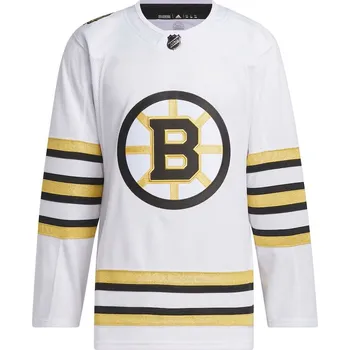 Pánský dres Boston Bruins NHL adidas White 100th Anniversary Primegreen Authentic Jersey Velikost: 56 (XXL)