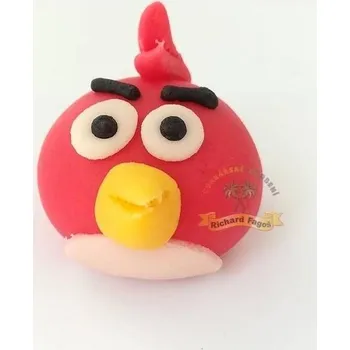 Figurka Figurka na dort Angry Birds Red 4cm z kokosové hmoty - Fagos