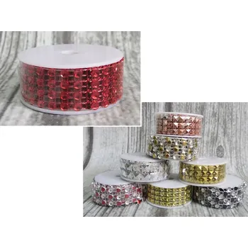 Dekorativní páska s kamínky 1,5-m, mix 1 role