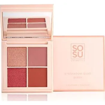 Přípravek na oči SOSU Cosmetics Paletka očních stínů Berry (Eyeshadow Quad) 4,8 g + 2 měsíce na vrácení zboží
