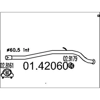 Auto-moto Výfuková trubka MTS 01.42060