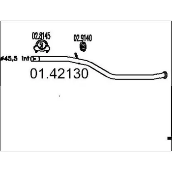 Výfukový systém Výfuková trubka MTS 01.42130