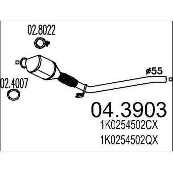 Katalyzátor Katalyzátor MTS 04.3903