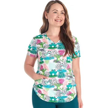 Dámská halenka Zdravotnická halena Cherokee se vzorem žabiček CK637 LPFD Velikost: 3XL