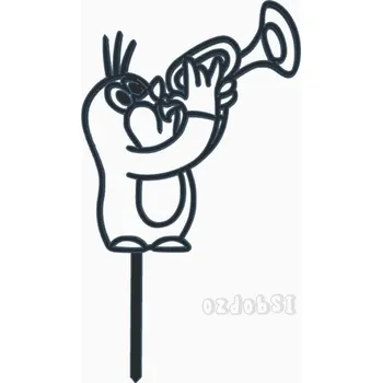 Krteček 3 - plastový zápich - Bílá