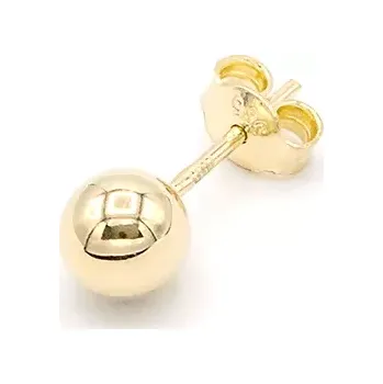 Náušnice Zlatá náušnice pecka hladká na puzetu 0,58g