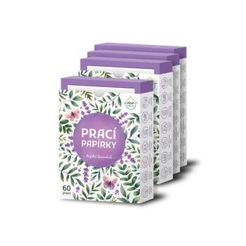 Prací prášek Výhodné balení: Prací papírky EcoHaus božská levandule (celkem 240 praní)