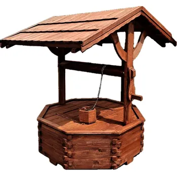 Zahradní dekorace Botodre Zahradní Dekorace – Dřevěná Studna 4 Dřevěná Studna Průměr 90 Cm Ořech
