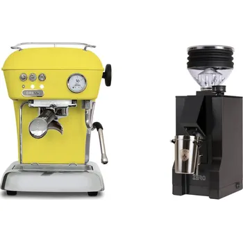 Kávovar Ascaso Dream ONE, Sun Yellow + Eureka Mignon Zero, BL black