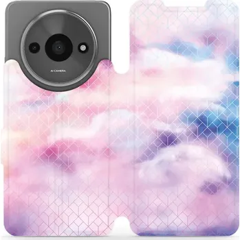 Pouzdro na mobilní telefon Flipové pouzdro Mobiwear - Xiaomi Redmi A3 - MR02S Vodovkové obrazce (Knížkové flip pouzdro, obal, kryt na mobil Xiaomi Redmi A3 - MR02S Vodovkové obrazce, materiál Umělá kůže + TPU - ochrana 360°, stojánek, silikonová vanička, magnetické zavírání)