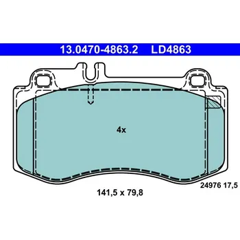 Brzdová destička Sada brzdových destiček, kotoučová brzda ATE 13.0470-4863.2