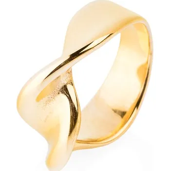 Prsten franco bene Kroucený prsten - pozlacený | 2212 Velikost prstenu: 7 (56 mm)