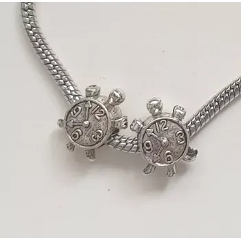 Dětské navlékací korálky Korálek VELKÝ PRŮVLEK - budík (korálky typu PANDORA)