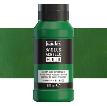 Vodová barva Akrylová barva Liquitex Basics Fluid - Hookers Green Hue Permanent