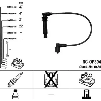 Zapalovací kabel NGK Sada kabelů pro zapalování 8458