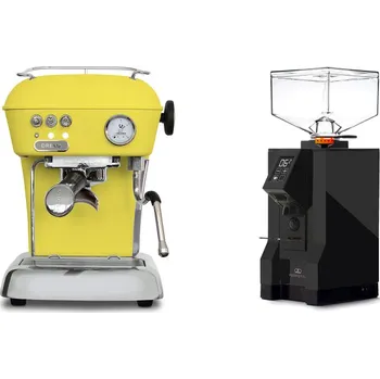 Kávovar Ascaso Dream ONE, Sun Yellow + Eureka Mignon Perfetto, BL black